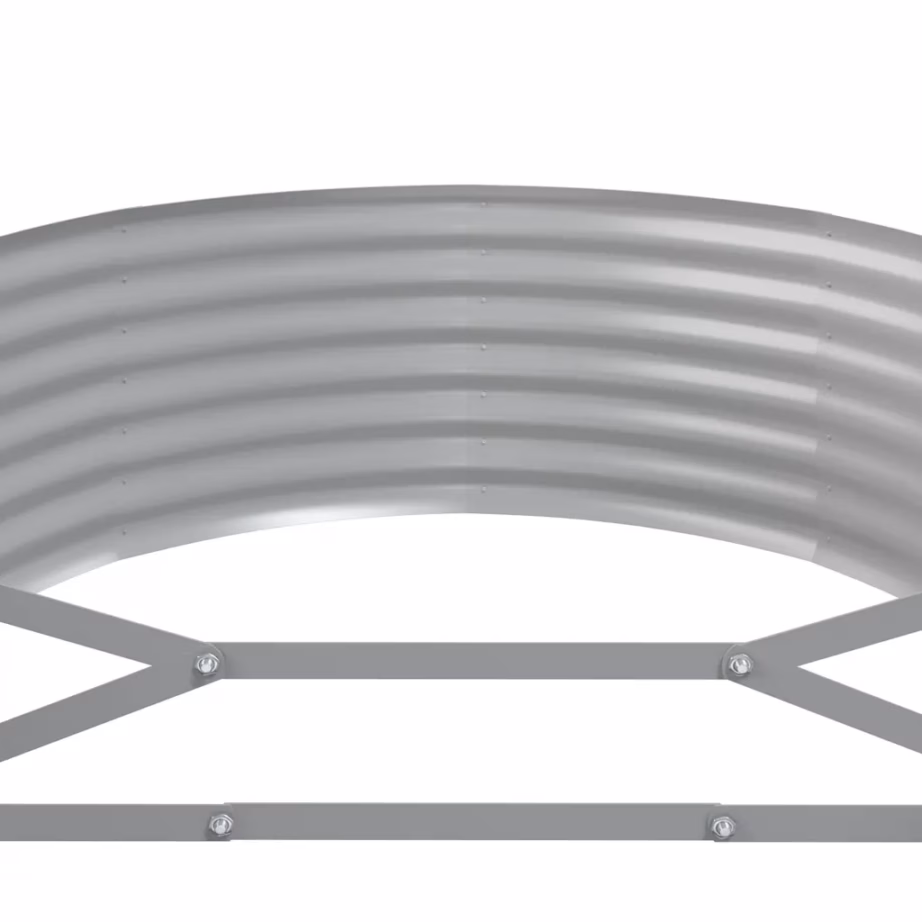 Ovaalne aia taimelava galvaniseeritud terasest, antratsiithall, 322 x 100 x 36 cm – 5