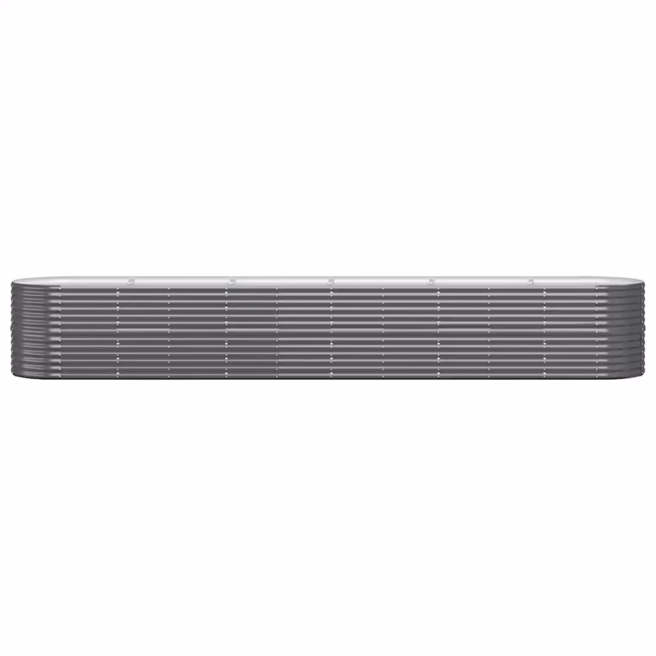 Ovaalne aia taimelava galvaniseeritud terasest, antratsiithall, 440 x 80 x 68 cm – 3