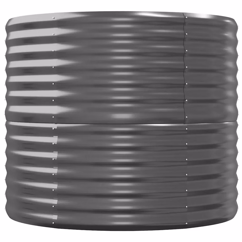 Ovaalne aia taimelava galvaniseeritud terasest, antratsiithall, 440 x 80 x 68 cm – 4