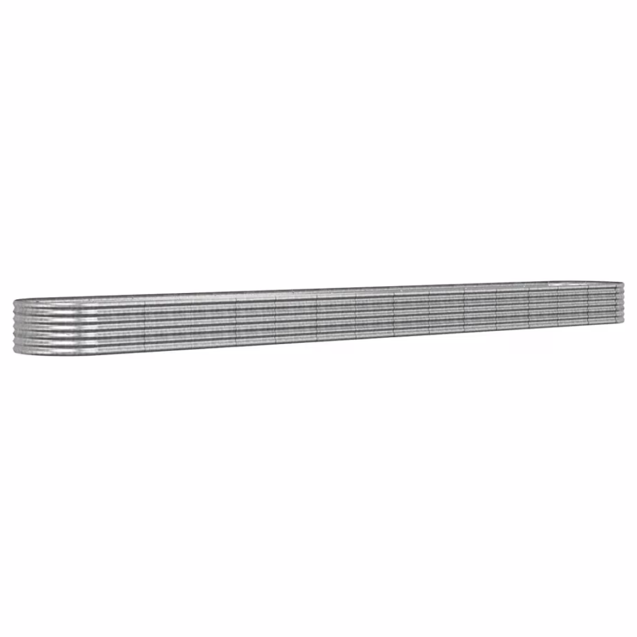 Aia taimelava, ovaalne, galvaniseeritud teras, 620 x 80 x 36 cm, hõbedane – 2