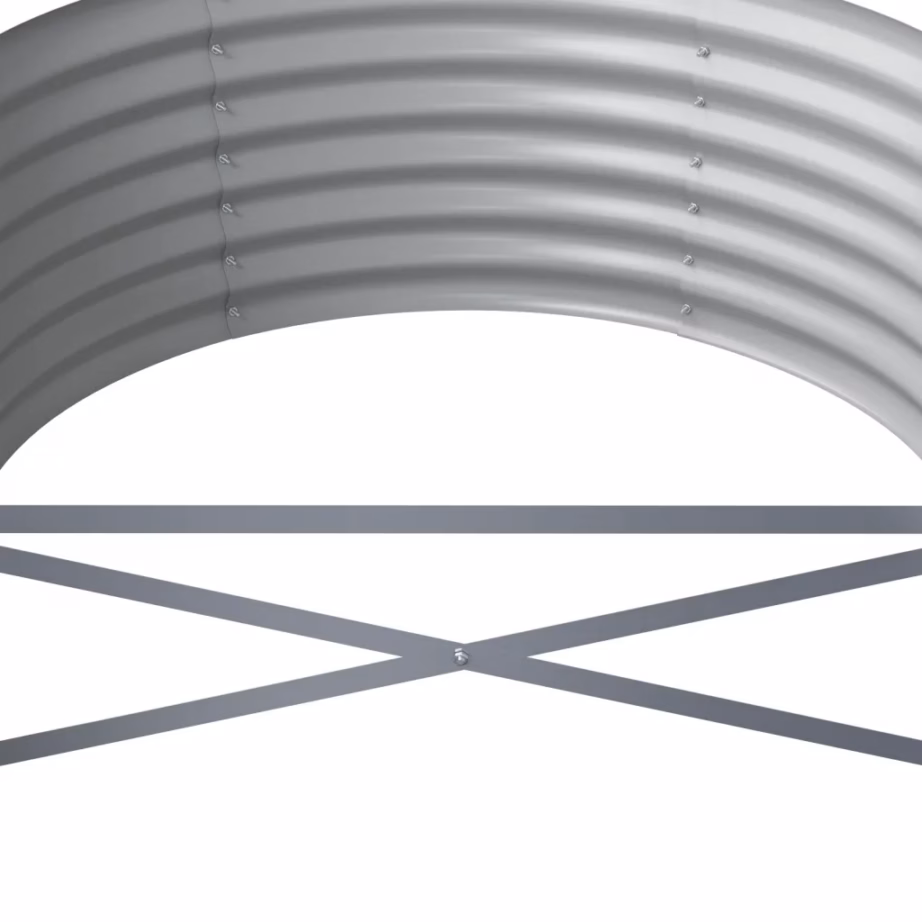 Aia taimelava, ovaalne, galvaniseeritud teras, 620 x 80 x 36 cm, hõbedane – 5