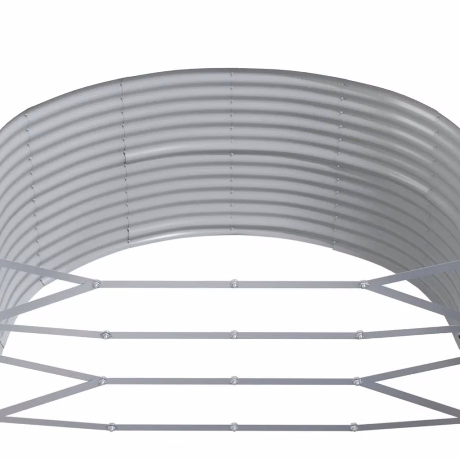 Ovaalne aia taimelava galvaniseeritud terasest, antratsiithall, 367 x 140 x 68 cm - 5