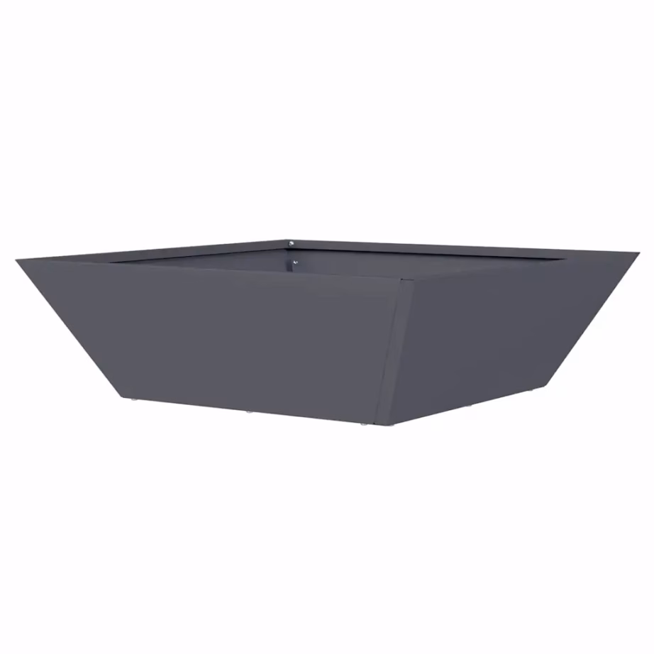 Trapetsikujuline metallist aiaistutusnõude komplekt, 5 tk, antratsiit, 50 x 50 x 15 cm – 8