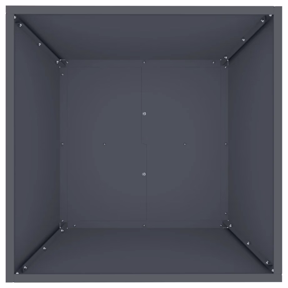 Trapetsikujuline metallist aiaistutusnõude komplekt, 5 tk, antratsiit, 50 x 50 x 15 cm – 9