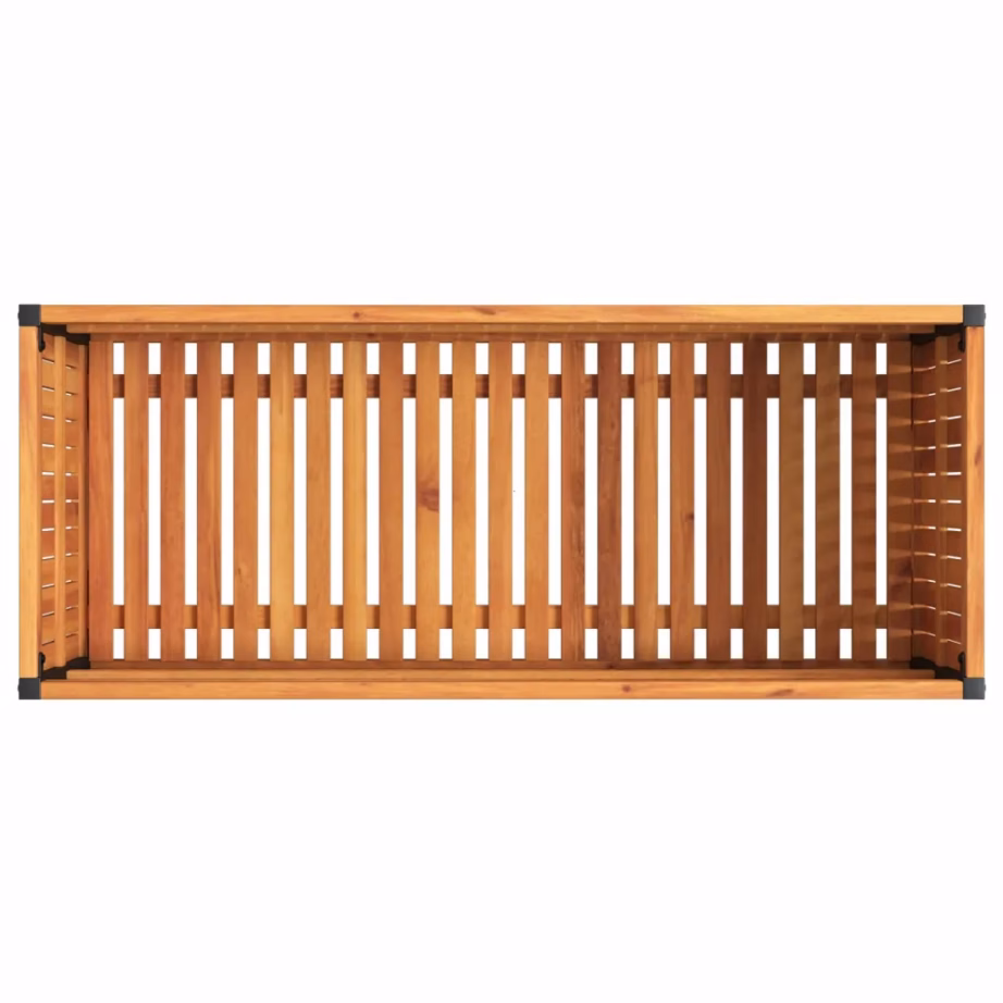 Akaatsiapuidust aia taimekast terasraamiga, pruun, 110 x 45 x 44 cm – 7