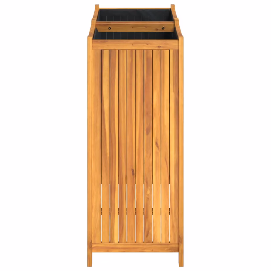 Kõrge akaatsiapuidust taimekast lausriidest kotiga, 84 x 42 x 100 cm – 6