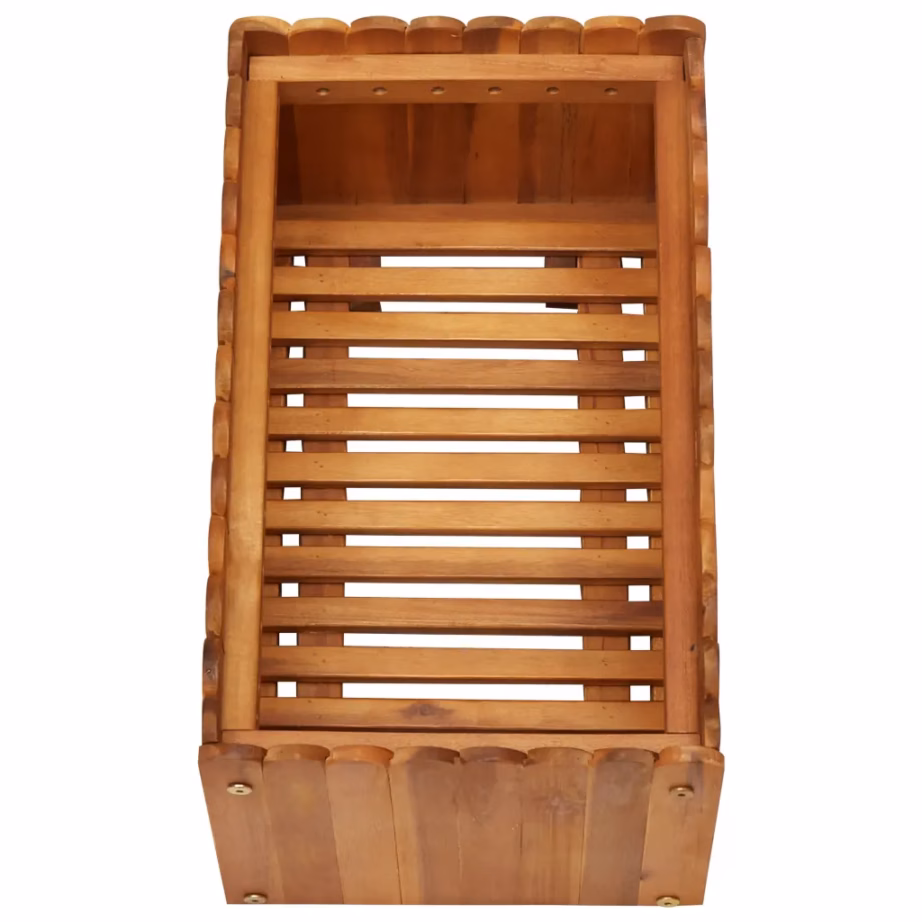 Akaatsiapuidust taimelava liistpõhjaga, naturaalne pruun, 50 x 30 x 25 cm – 4