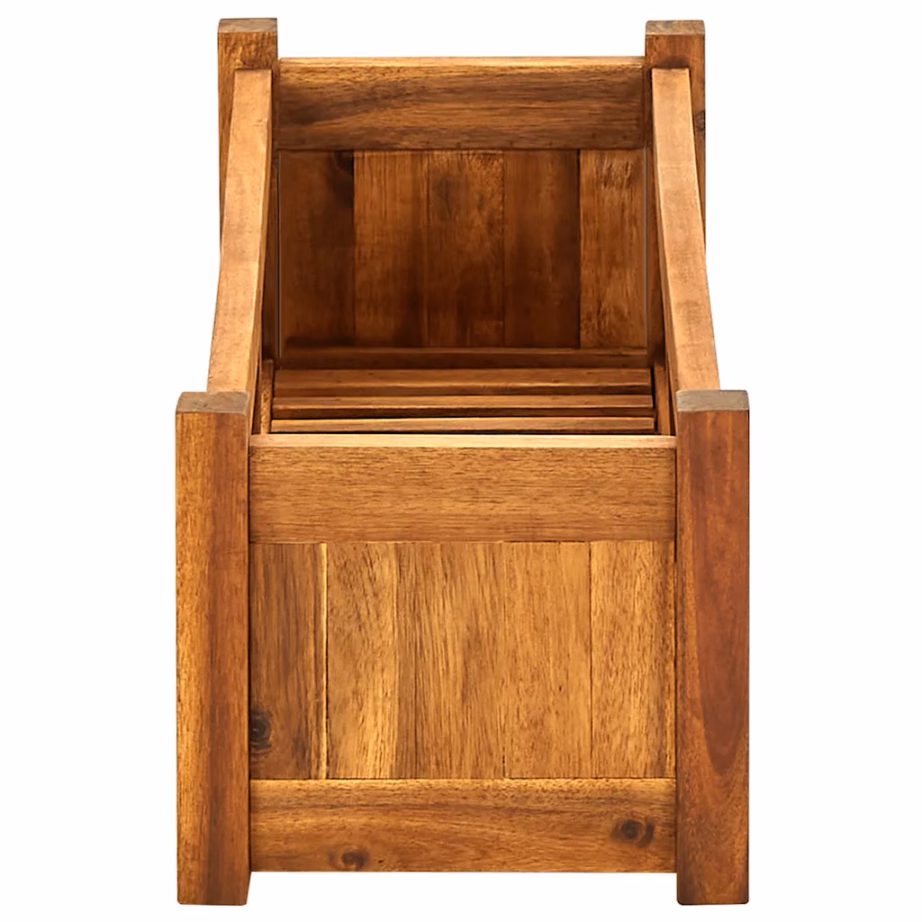 Õliviimistlusega akaatsiapuidust taimelava, pruun, 76 x 27,6 x 25 cm – 5