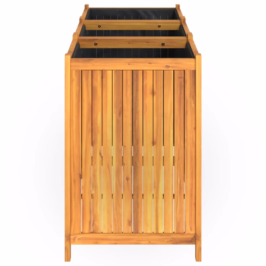 Akaatsiapuidust voodriga taimekast, 150 x 50 x 75 cm, pruun – 6