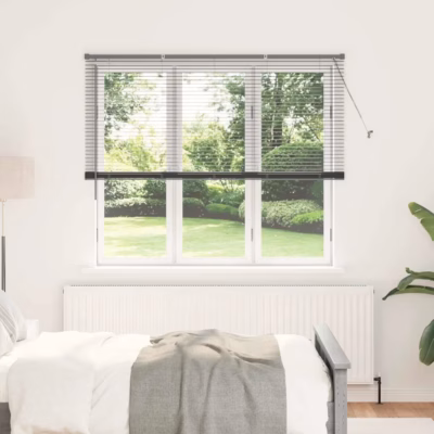 Alumiiniumist Veneetsia ruloo, tumehall, 175 x 155 cm
