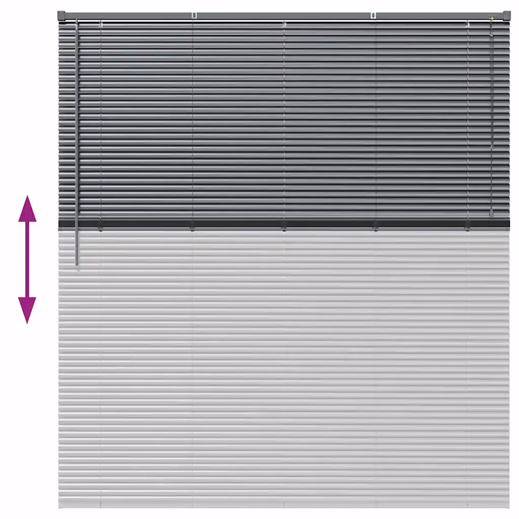 Alumiiniumist Veneetsia ruloo, tumehall, 175 x 155 cm
