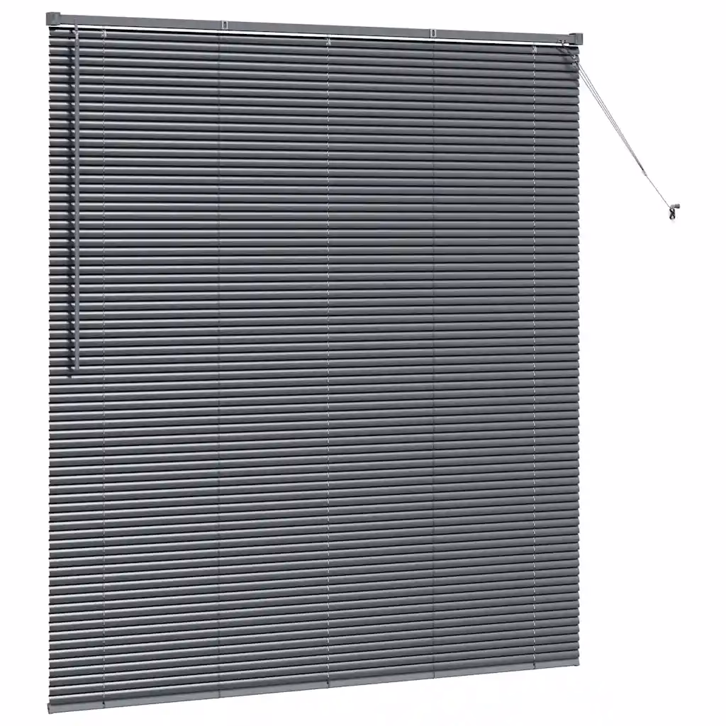 Alumiiniumist Veneetsia ruloo, tumehall, 175 x 155 cm
