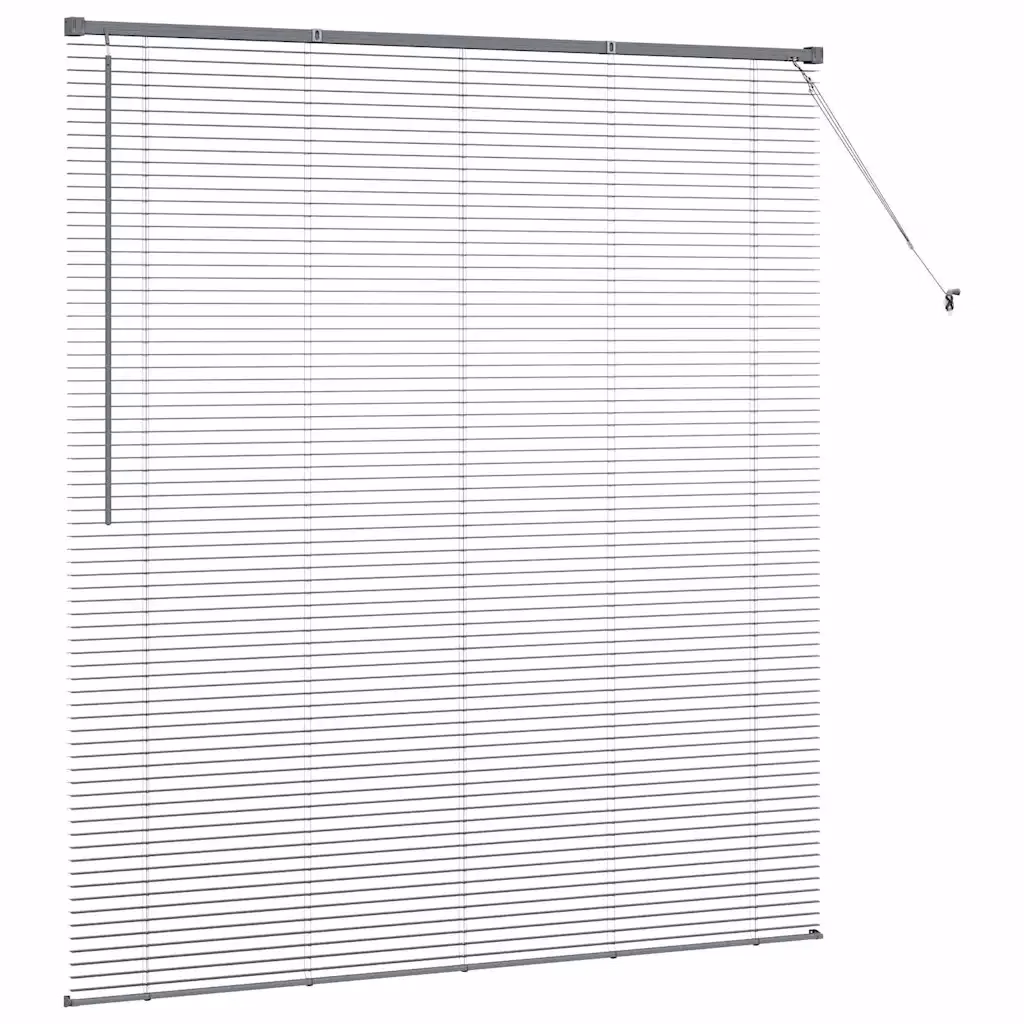 Alumiiniumist Veneetsia ruloo, tumehall, 175 x 155 cm