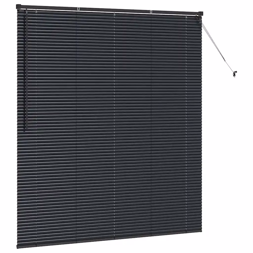 Alumiiniumist Veneetsia ruloo, must, 175 x 160 cm