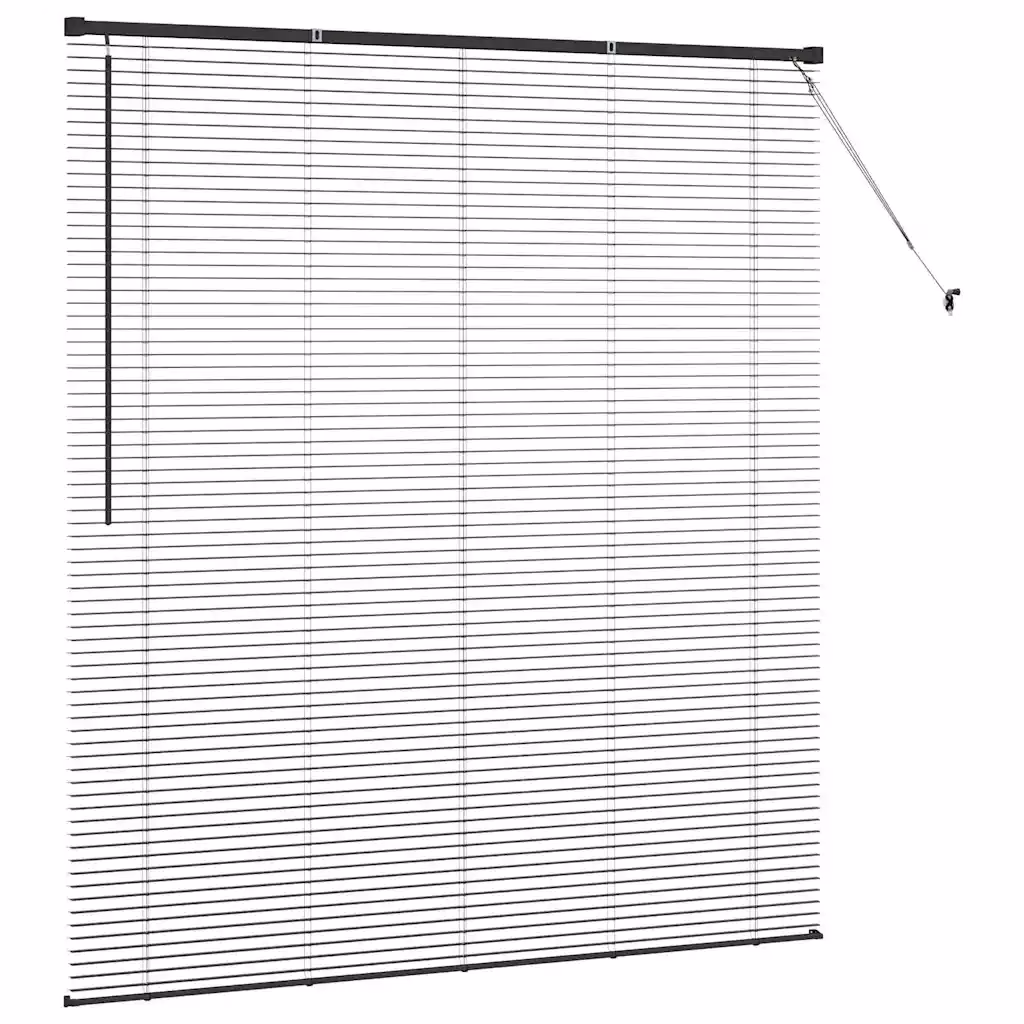 Alumiiniumist Veneetsia ruloo, must, 175 x 160 cm