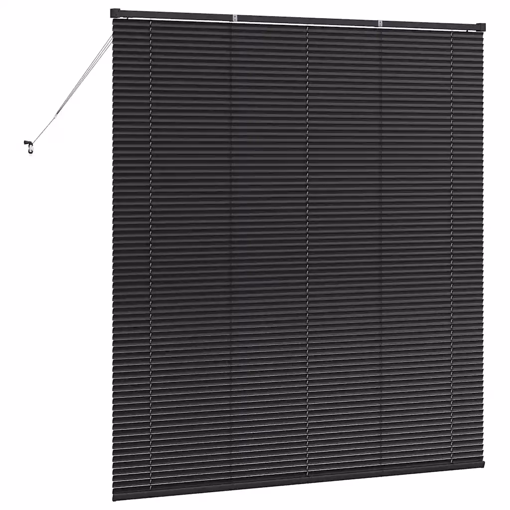 Alumiiniumist Veneetsia ruloo, must, 175 x 160 cm