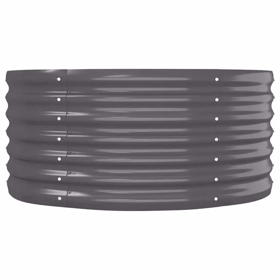 Ovaalne aia taimelava galvaniseeritud terasest, antratsiithall, 440 x 80 x 36 cm – 4