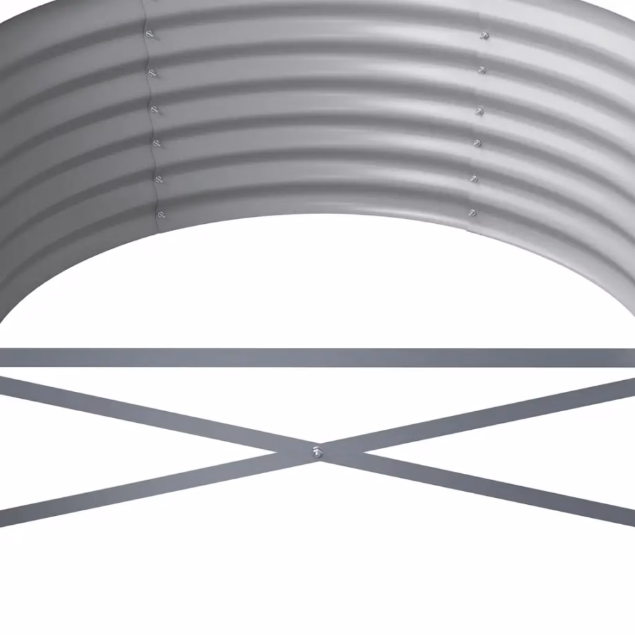 Ovaalne aia taimelava galvaniseeritud terasest, antratsiithall, 440 x 80 x 36 cm – 5