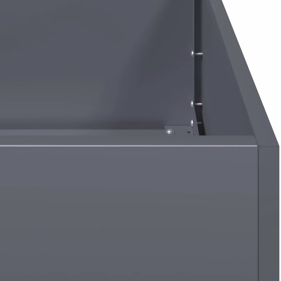 Kõrgendatud taimekast, antratsiithall külmvaltsitud teras, 80 x 40 x 80 cm, avatud põhjaga – 7