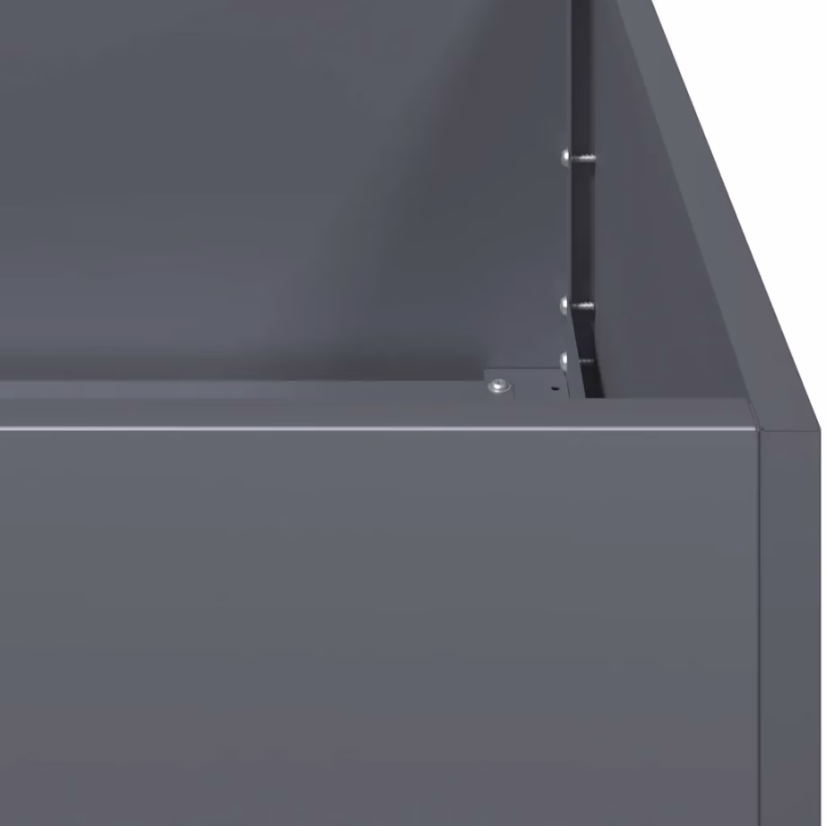 Antratsiithall külmvaltsitud terasest taimekast, avatud põhjaga, 40 x 40 x 30 cm – 7