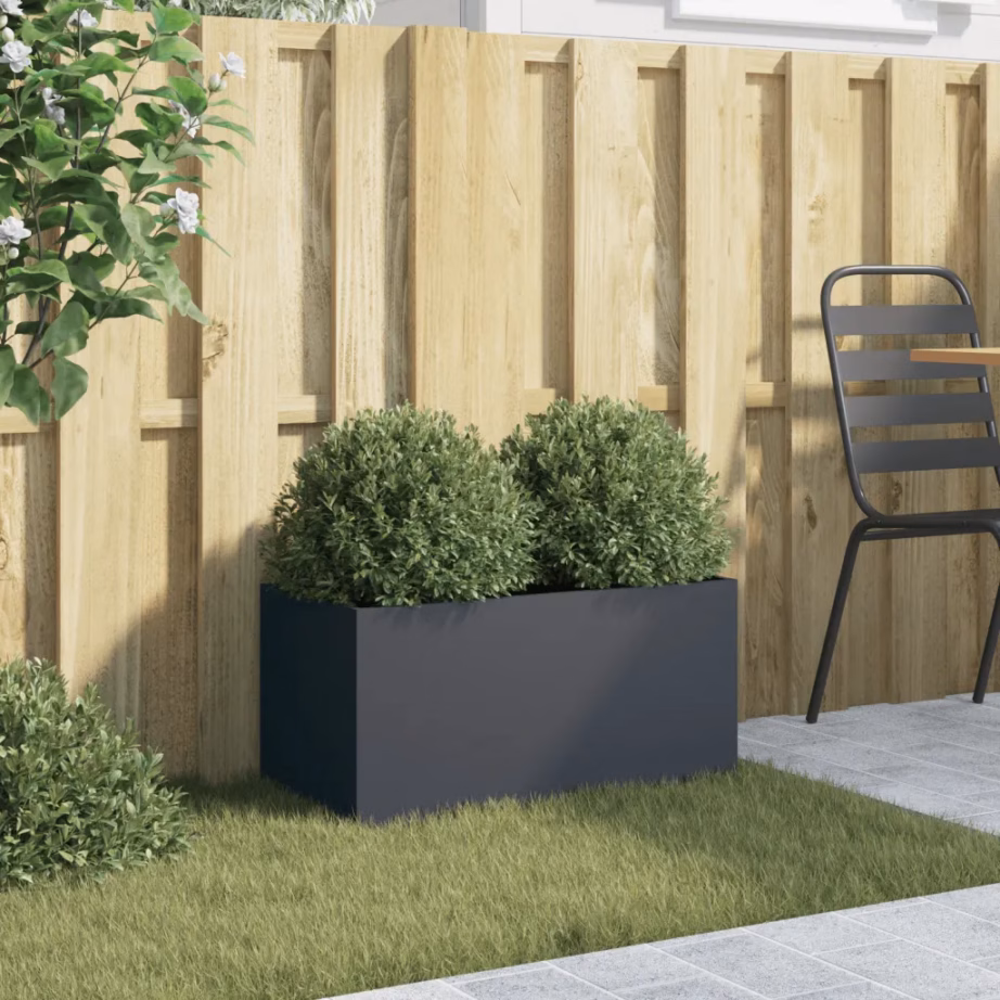 Antratsiithall terasest taimekast, külmvaltsitud teras, 62 x 30 x 29 cm – 3