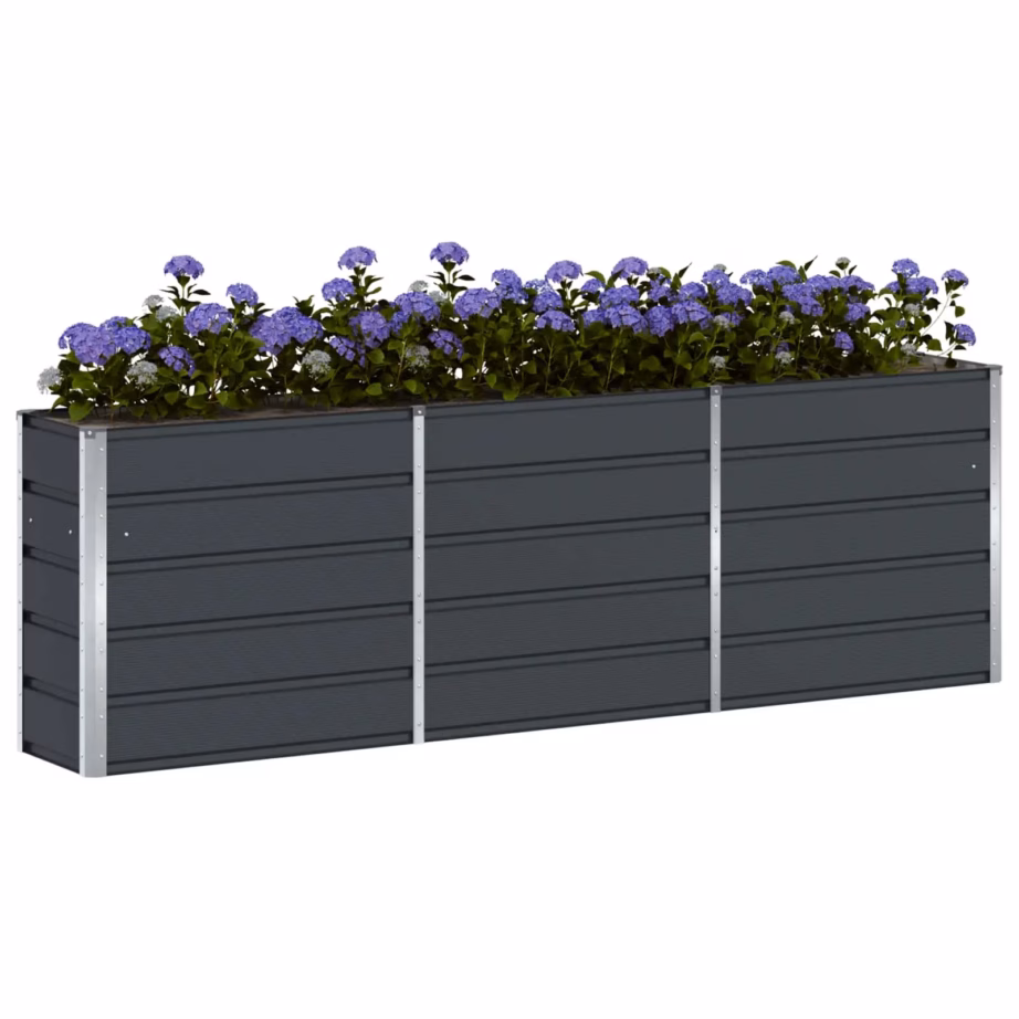 Antratsiitne terasest taimekast, 240 x 40 x 75 cm – 3