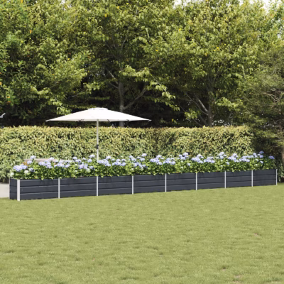 Antratsiitne tsingitud terasest taimekast 480 x 50 x 45 cm