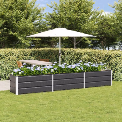 Antratsiitne tsingitud terasest taimekast, 480 x 50 x 45 cm