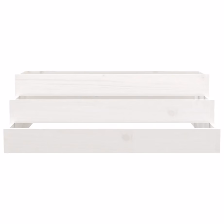 Astmeline taimekast aeda, valge männipuidust, 80 x 80 x 27 cm – 4