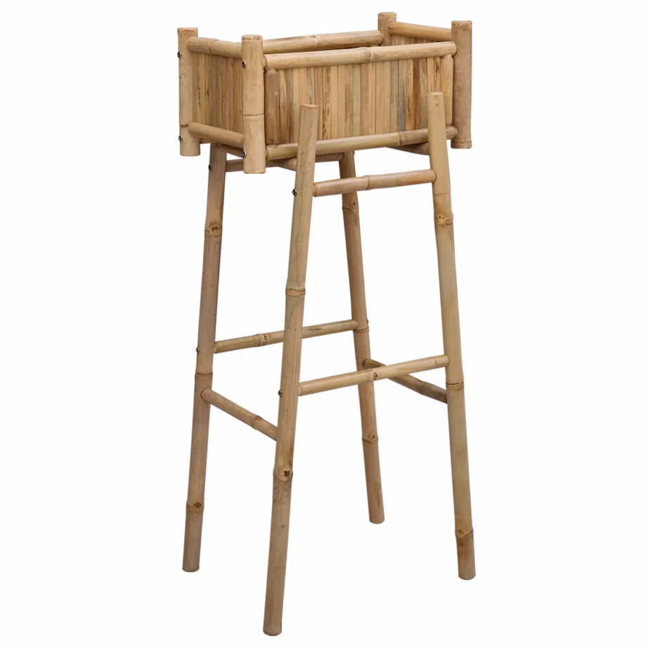 Bambusest aia lillepott alusega, neutraalne, 50 x 38 x 114 cm – 2