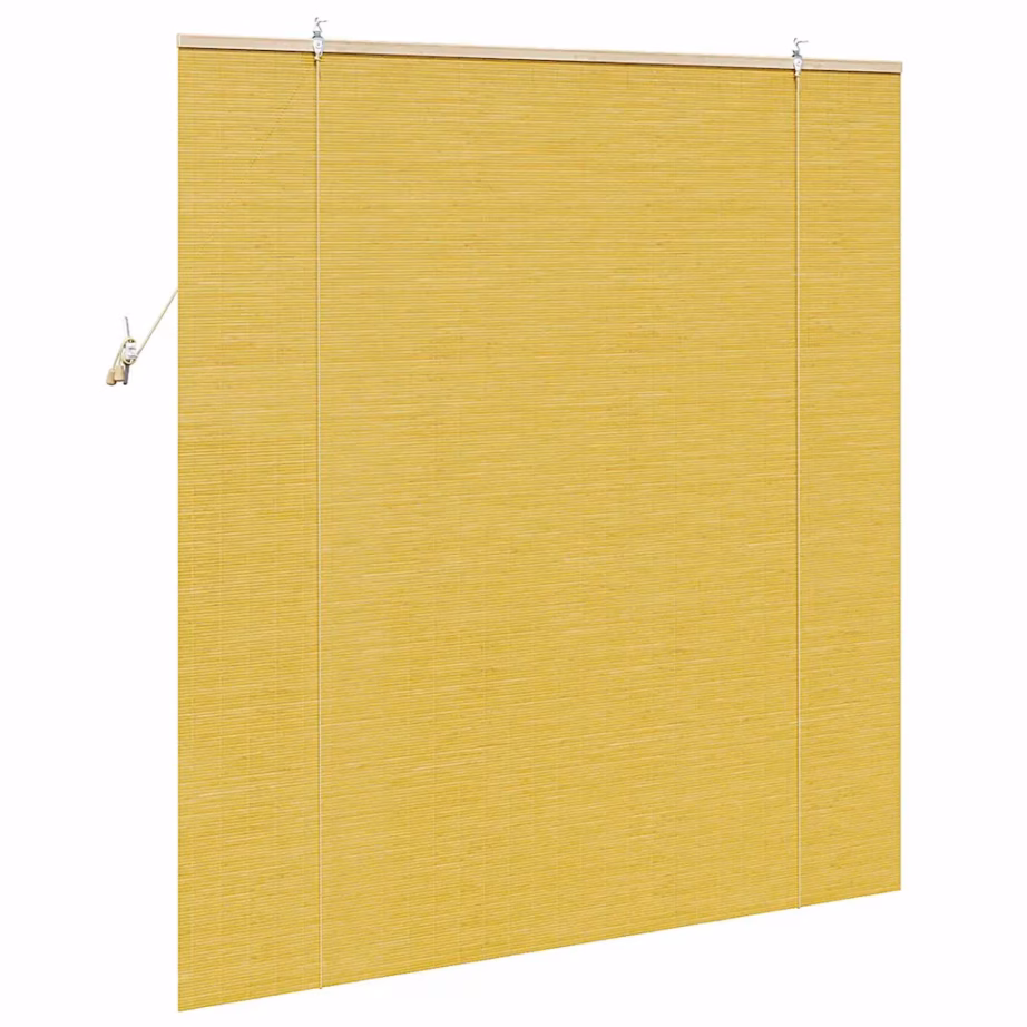 Bambusest kollane rulookardin valguse filtreerimiseks, 150 x 160 cm – 5