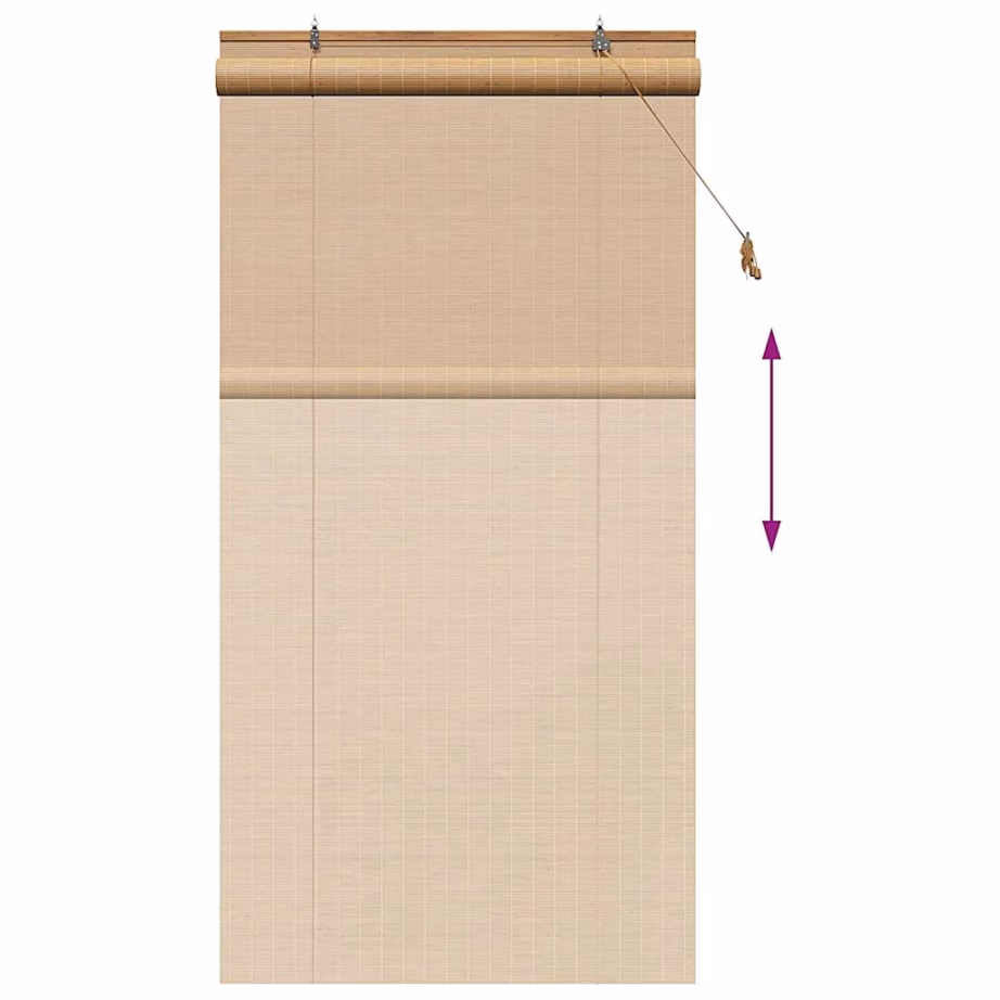 Pruun bambusest rulookardin UV-kaitsega, 110 x 220 cm – 13