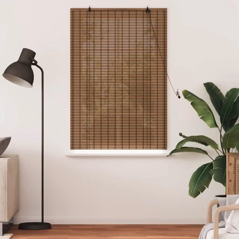 Pruun bambusest rulookardin tõmbeköiega, 120 x 160 cm – 3
