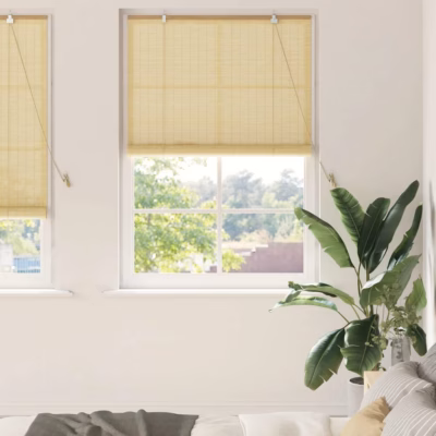 Bambusest rulookardin, looduslik, 110 x 220 cm