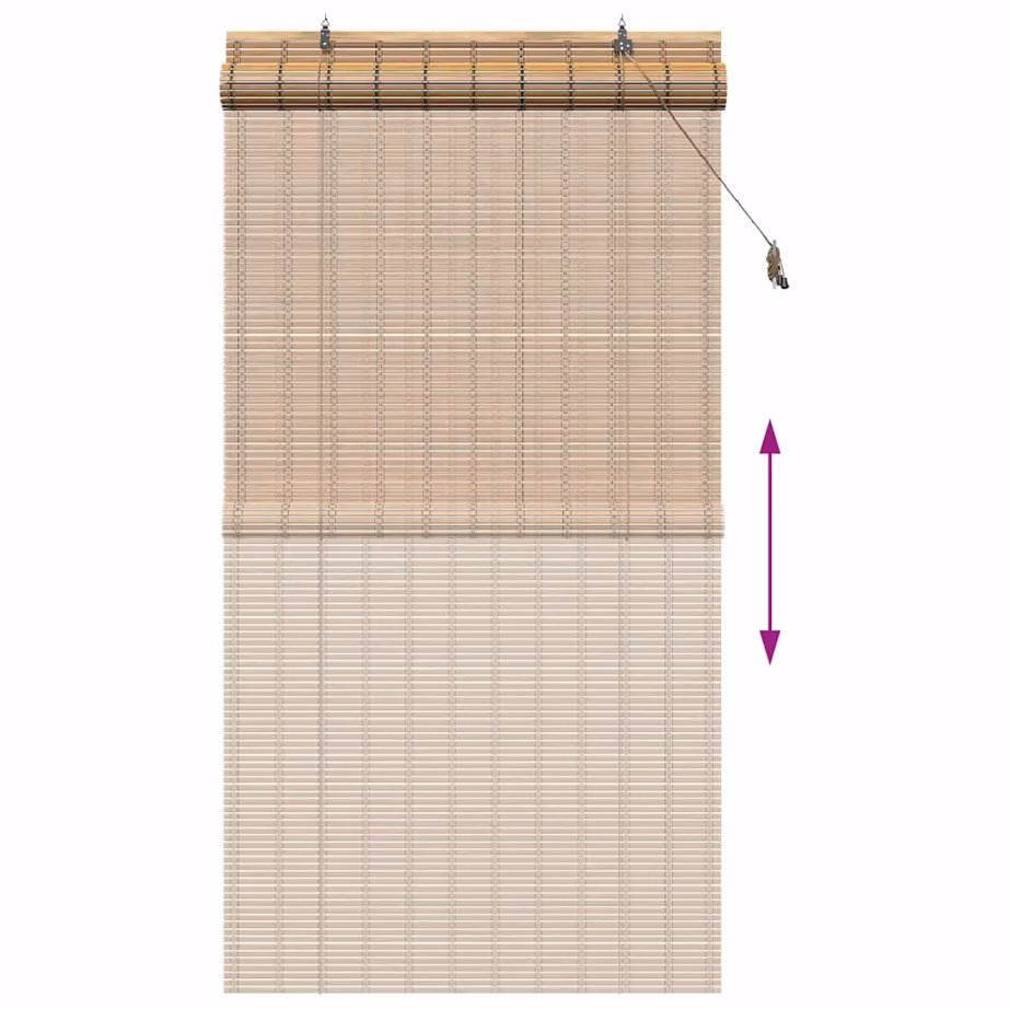 Bambusest rulookardin, naturaalne pruun, 110 x 220 cm – 13