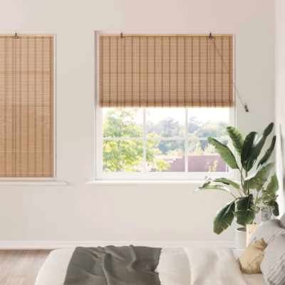 Bambusest rulookardin, looduslik toon, 140 x 160 cm