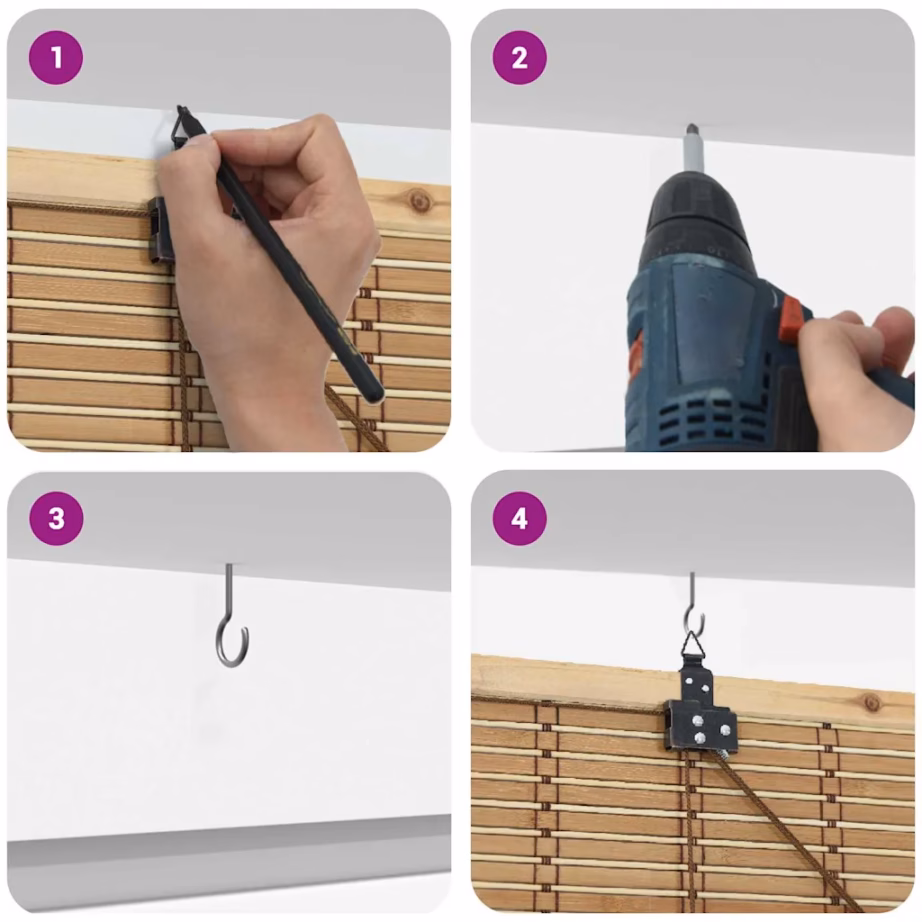 Bambusest rulookardin, looduslik toon, 140 x 160 cm – 11