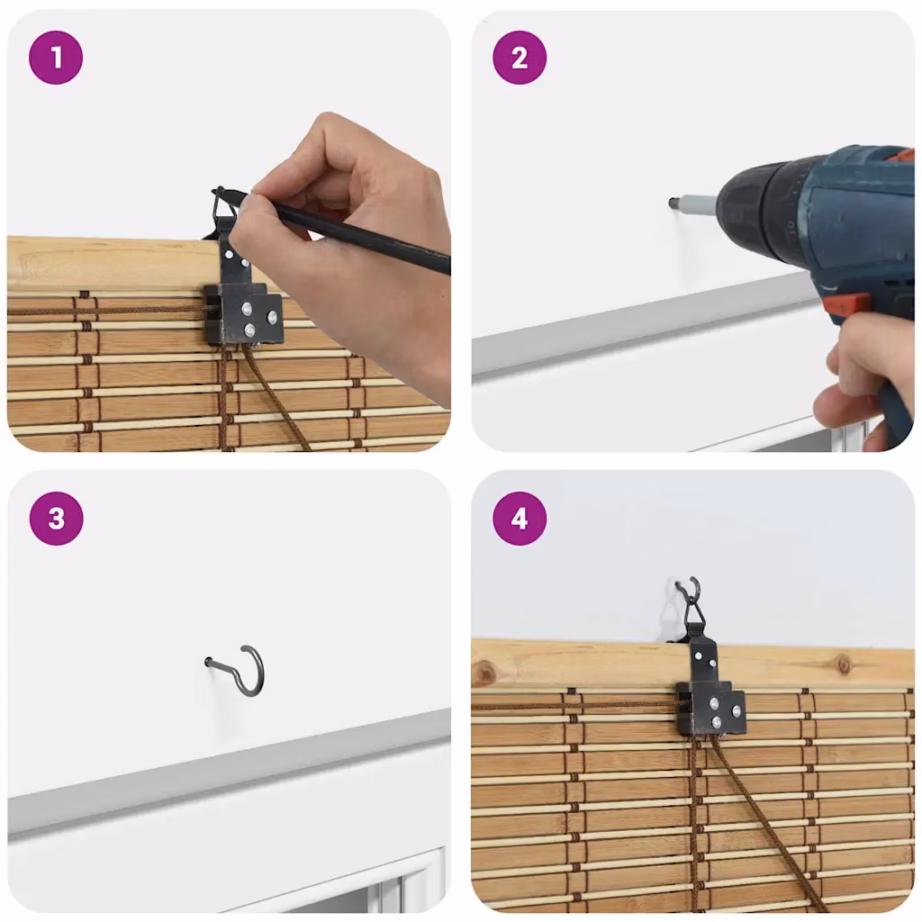 Naturaalset tooni bambusest rulookardin, 150 x 220 cm, siseruumidesse – 10