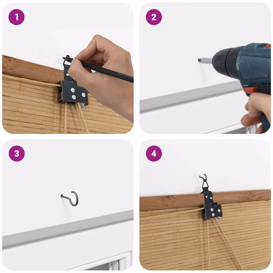 Bambusest rulookardin, pruun, 60 x 220 cm – 10