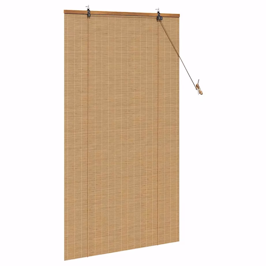 Bambusest rulookardin pruun, tõmbenööriga, 90 x 160 cm – 4