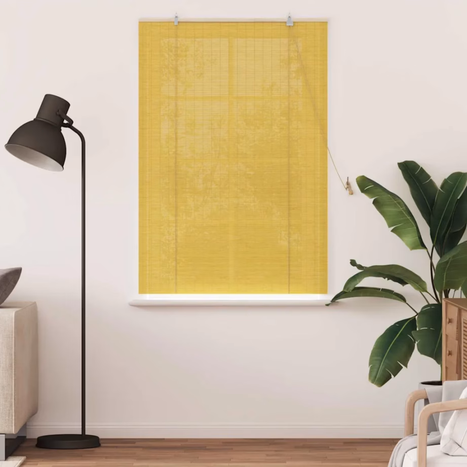 Bambusest rulookardin, kollane, 100 x 160 cm – 3