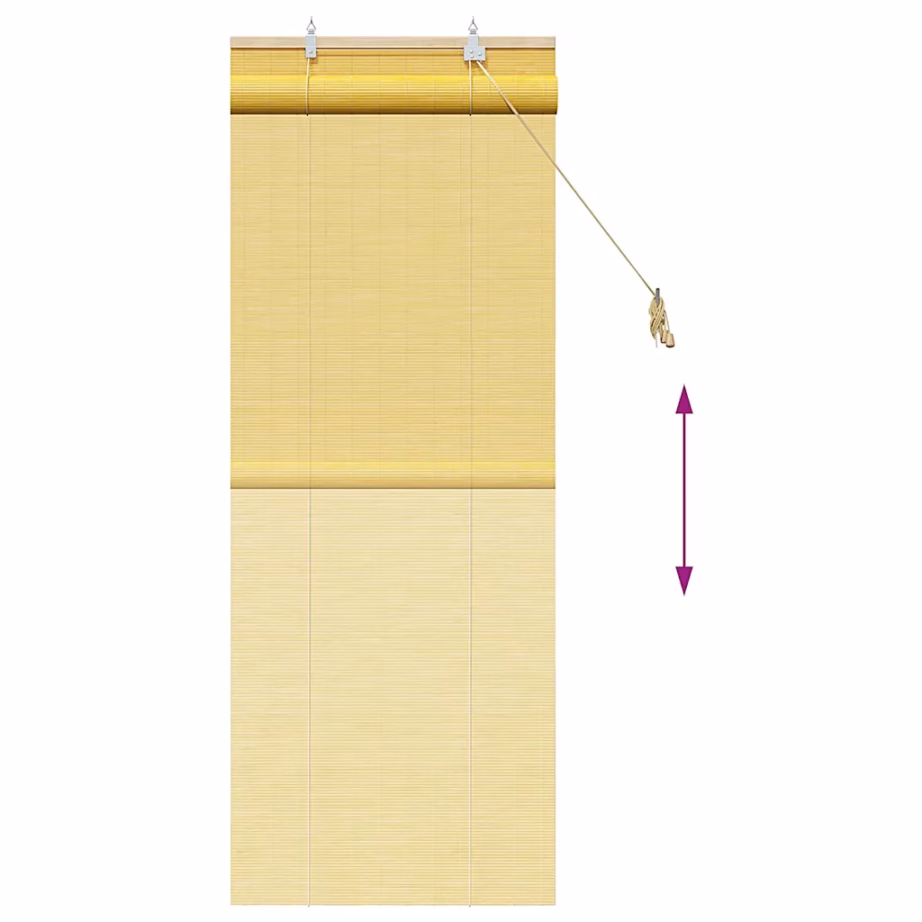 Bambusest rulookardin, kollane, 60 x 160 cm – 13