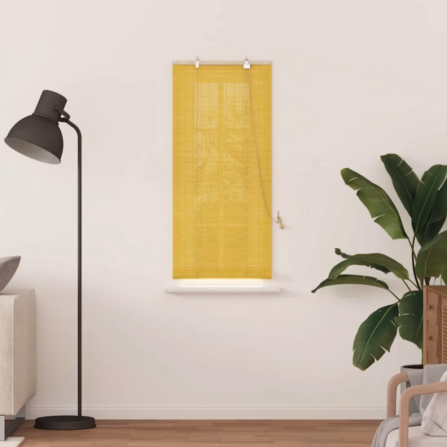 Bambusest rulookardin, kollane, 60 x 160 cm – 3
