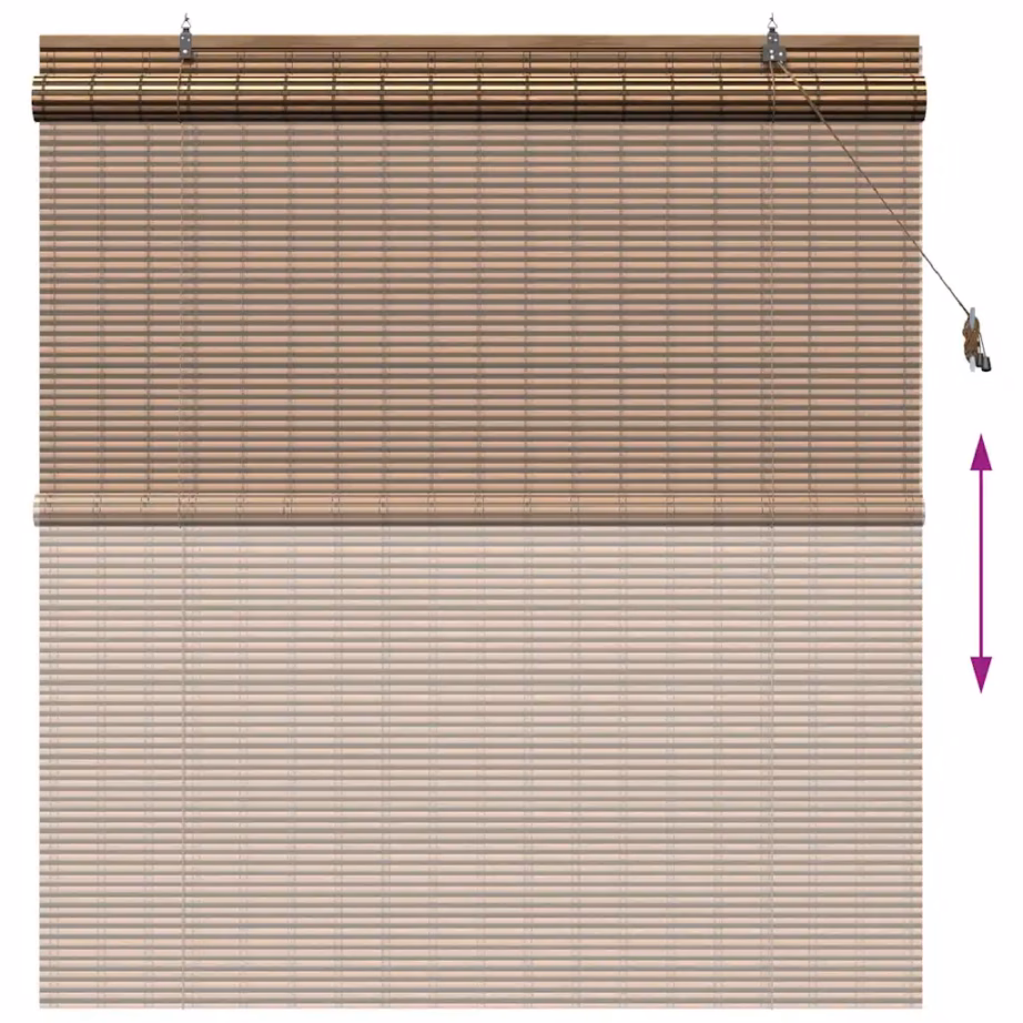 Bambusest pruun rulookardin, 140 x 160 cm – 13