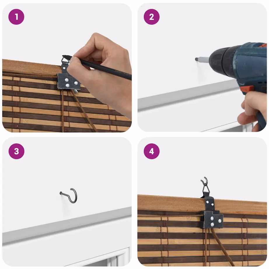 Bambusest pruun rulookardin, 140 x 160 cm – 10