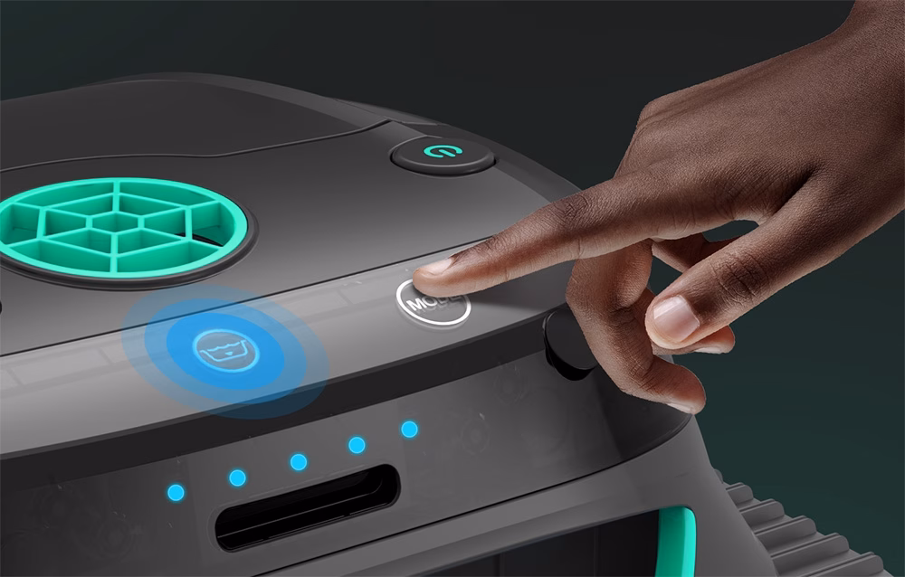 Wybot S2 tsoonipuhastuse režiim ja juhtimine puuteekraani või rakenduse kaudu