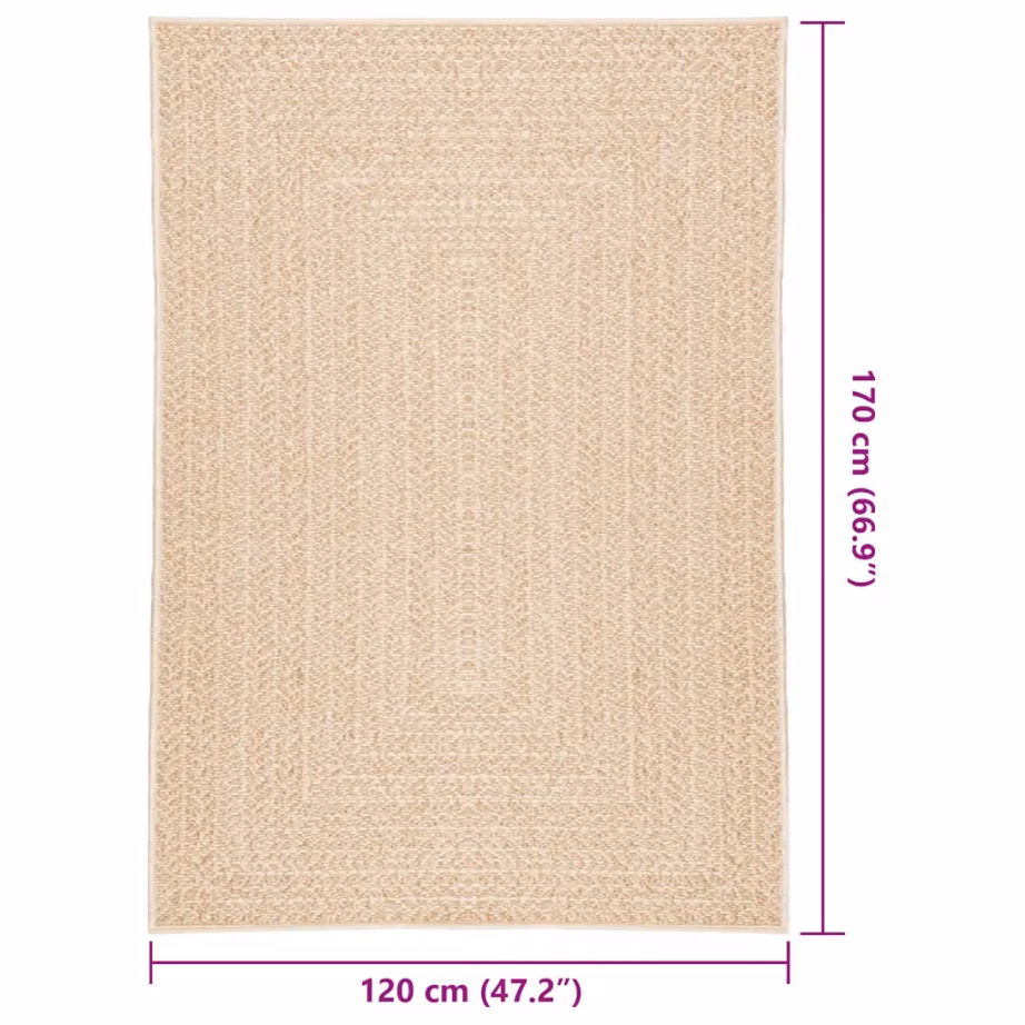 Beež džuudiefektiga sise- ja õuevaip ZIZUR, 120 x 170 cm, polüpropüleen – 8