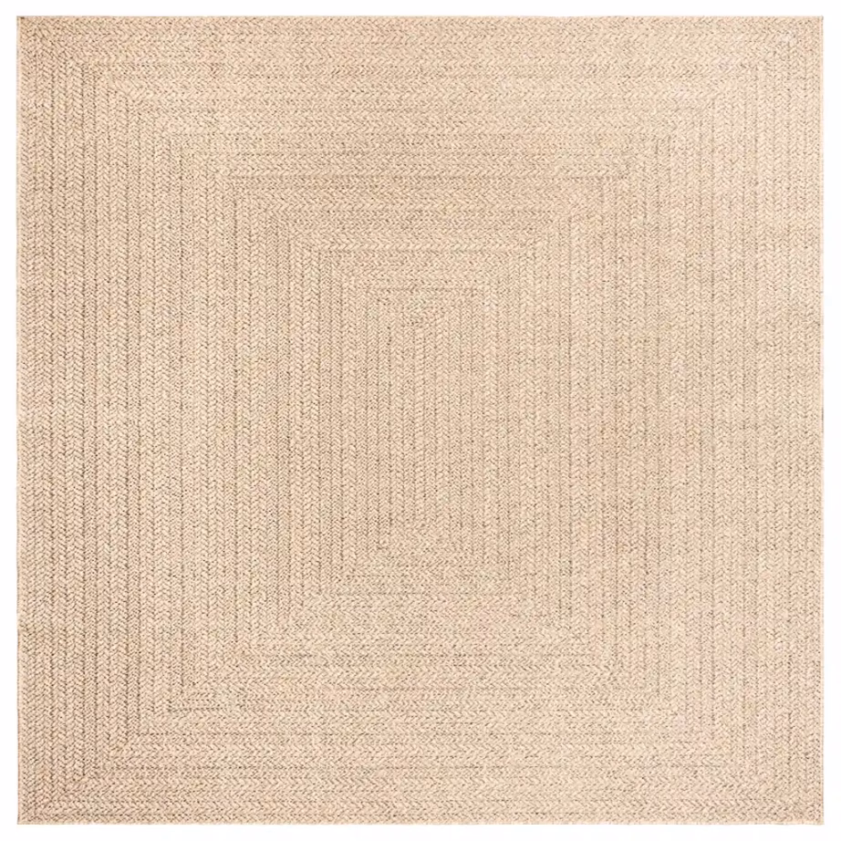 Beež sise- ja õuevaip džuudiefektiga, 240 x 240 cm, polüpropüleen, ZIZUR – 2