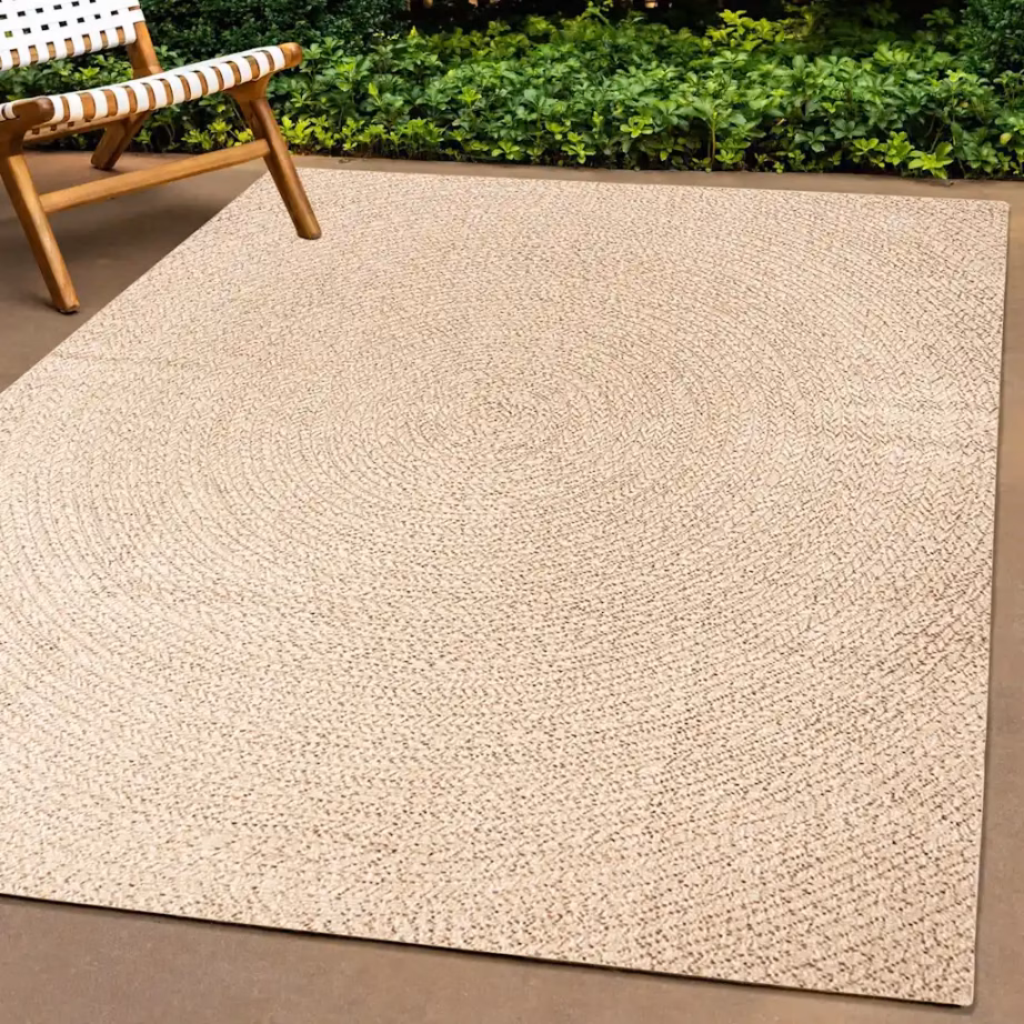 Ümmargune vaip ZIZUR tuppa ja õue, beež, 200 cm, džuudi välimusega – 2