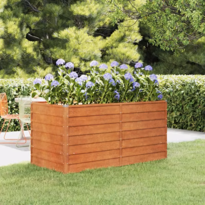 Aia taimekast Corteni terasest, roostevärvi, 160 x 80 x 77 cm